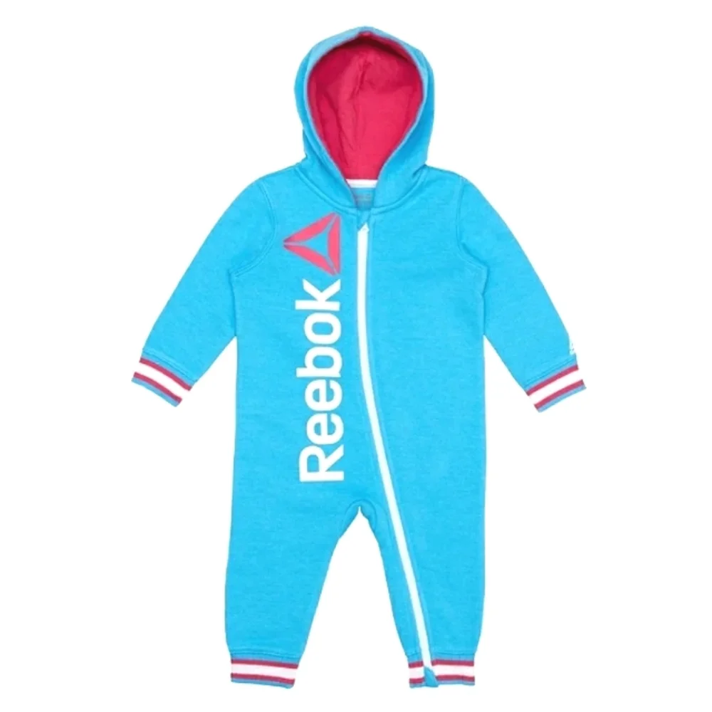 NWT Reebok Infant Hooded Zipup Romper - Picture 1 of 7